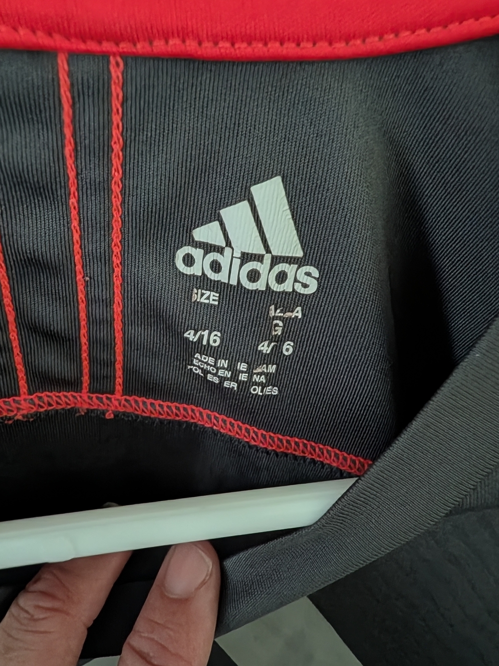 adidas Men’s Black Performance Jacket with Red Accents